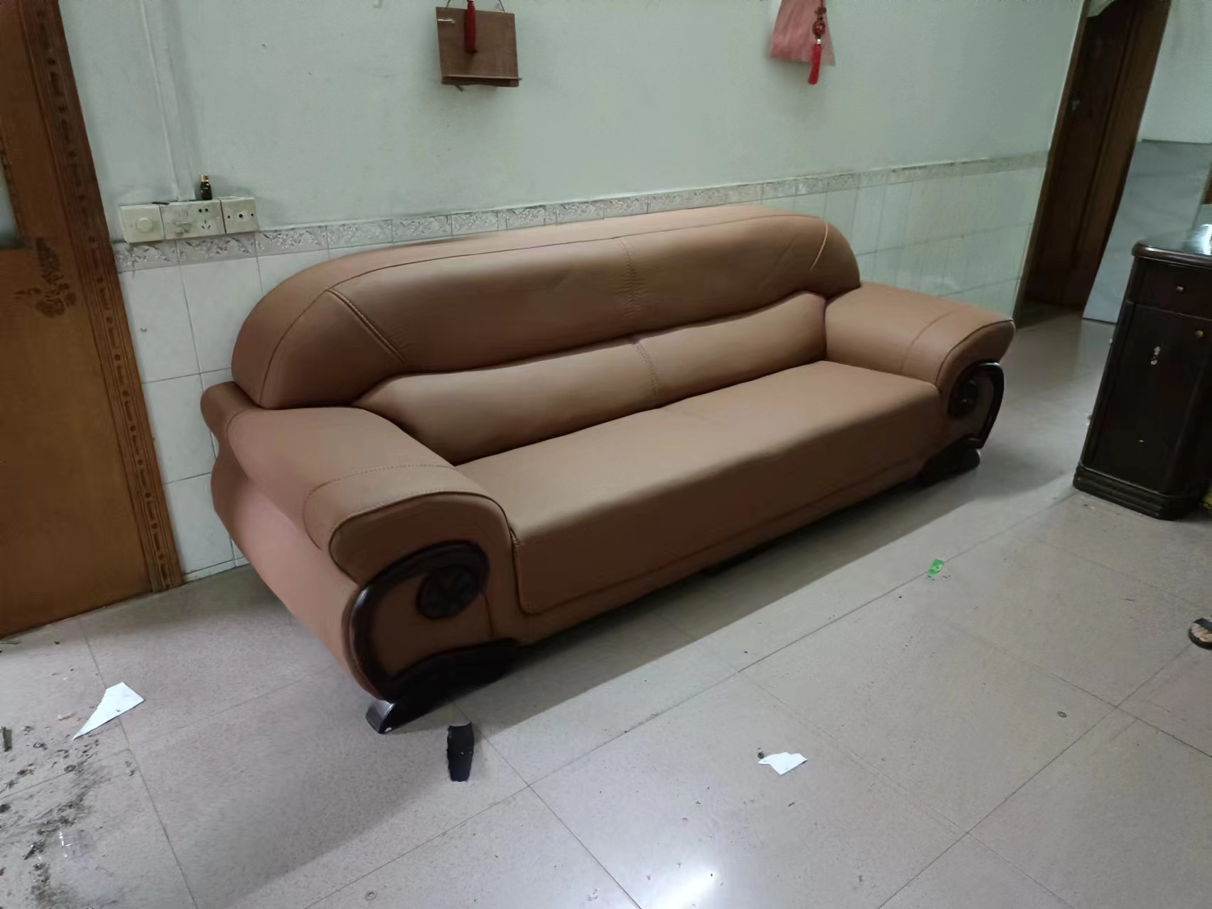 中堂沙发换皮套专业师傅现场翻新